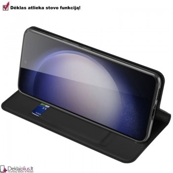 Dux Ducis Skin Pro dirbtinės odos dėklas - juodas (Samsung S23 Fe) Dux Ducis Skin Pro dirbtinės odos dėklas - juodas (Samsung S23 Fe)